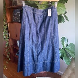 Talbots Blue A-Line Denim Skirt